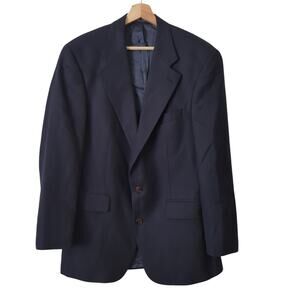 VTG Ralph Lauren 100% Wool Navy Blue Suit Jacket Men's 39R Sport Coat Two-Button